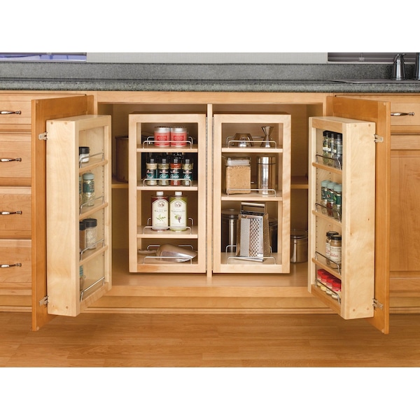 Rev-A-Shelf Wood Base Cabinet Door Mount Organizer